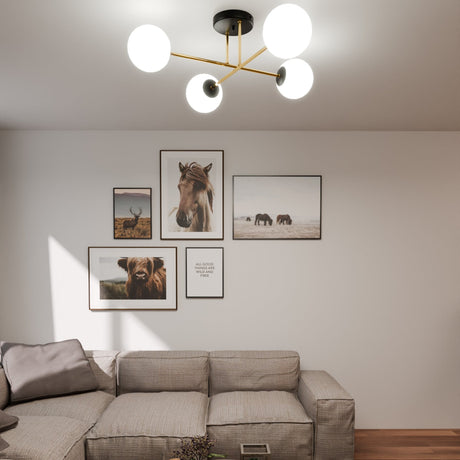 Magnum 4 BL Opal metal ceiling lamp
