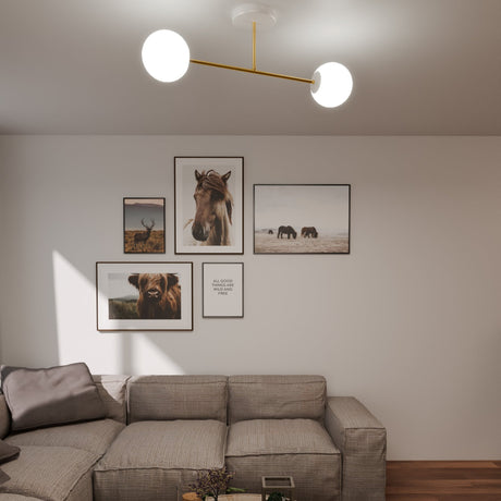 Magnum 2 WH Opal metal ceiling lamp