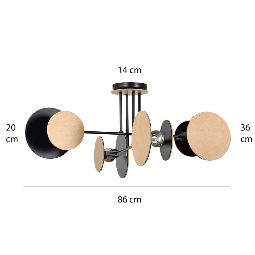 Zita 4 metal ceiling lamp