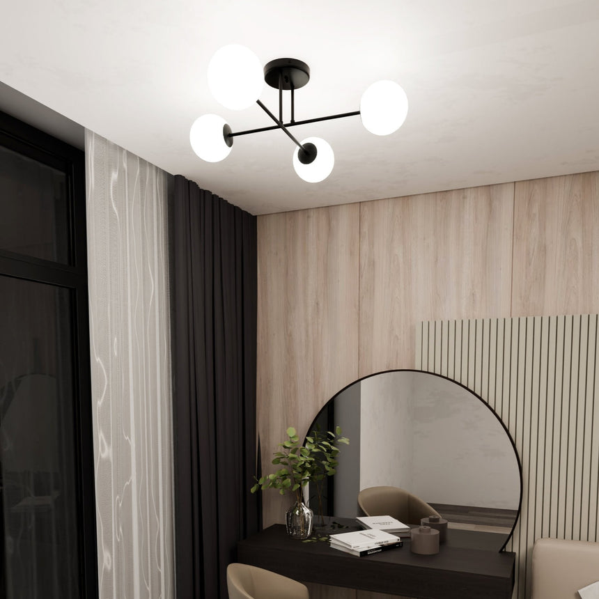 Roma 4 BL metal ceiling lamp