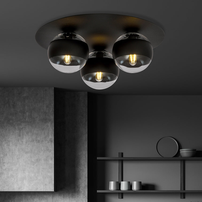 Solar 3 Stripe Metal Ceiling Lamp