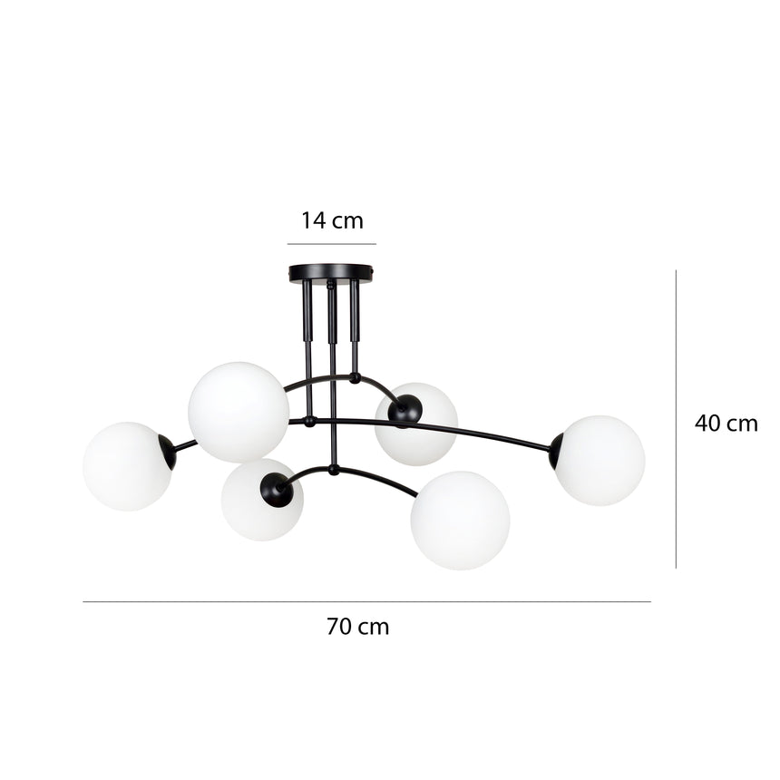 Pregos 6 metal ceiling lamp