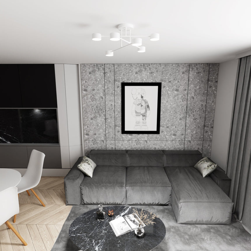 Halo 6 metal ceiling lamp