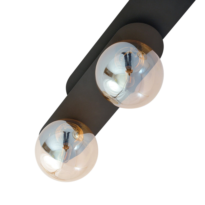 Plaza 3 BL glass ceiling lamp