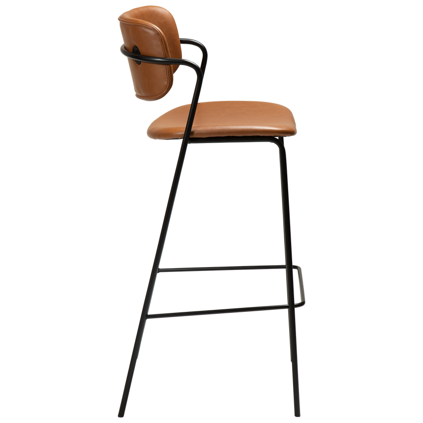 Zed textile leather bar stool