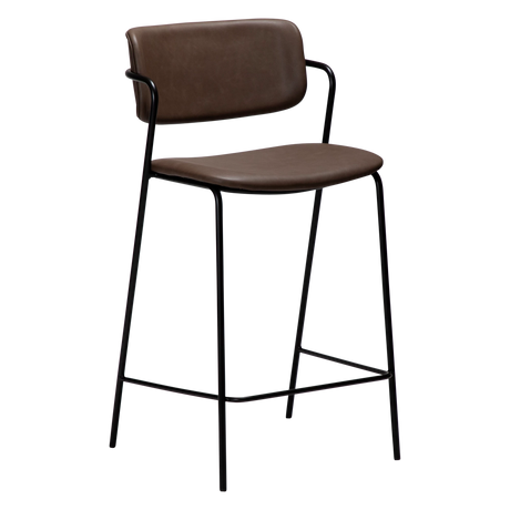 Zed textile leather low bar stool