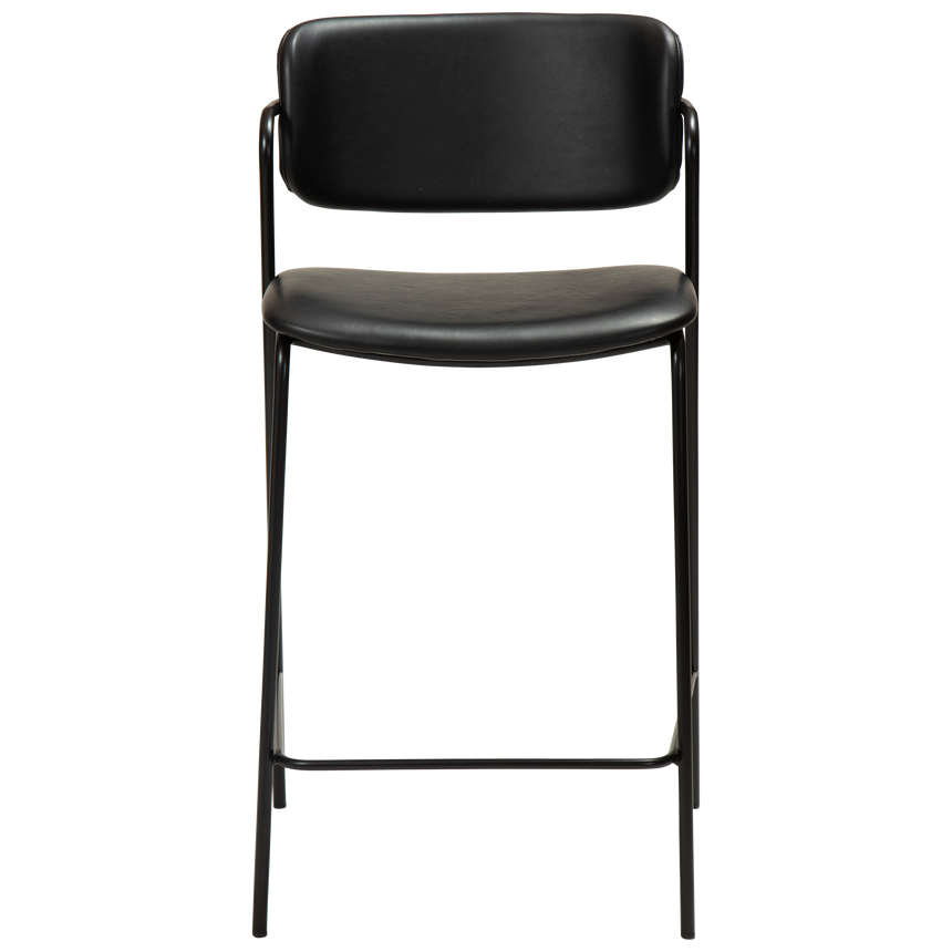 Zed textile leather low bar stool