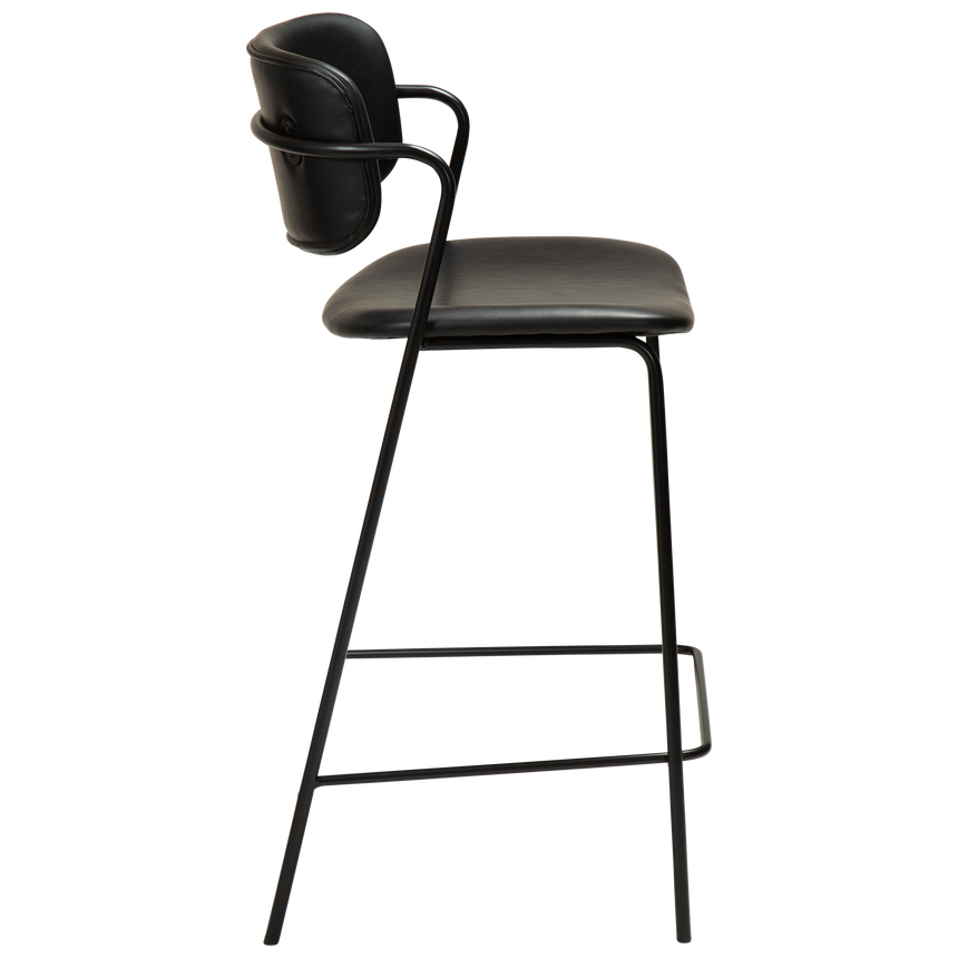 Zed textile leather low bar stool