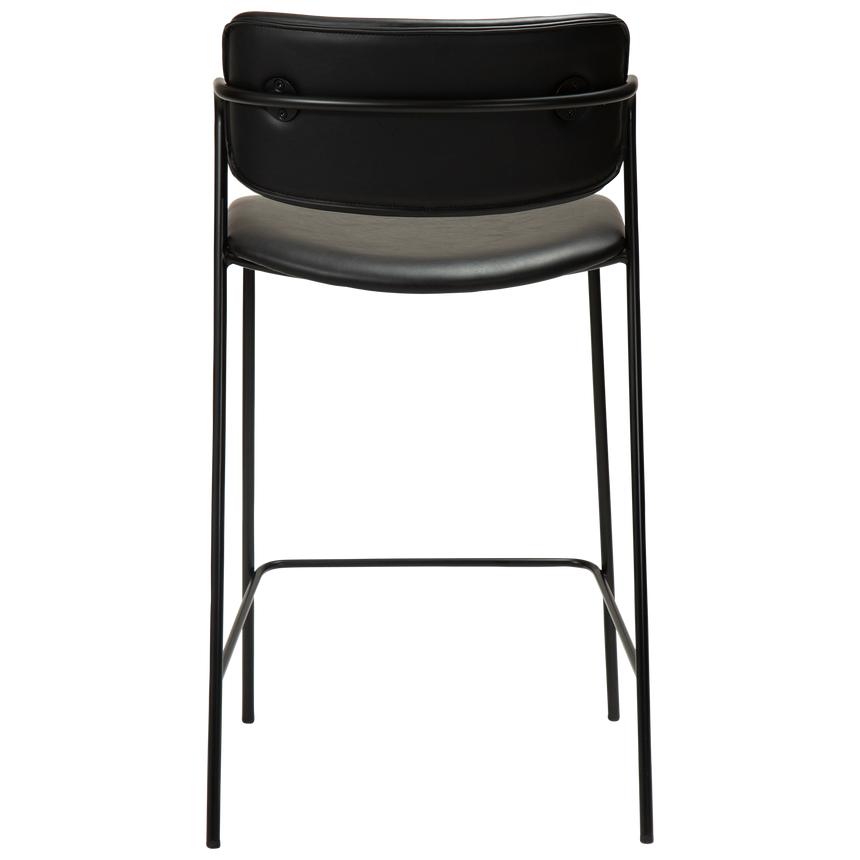 Zed textile leather low bar stool