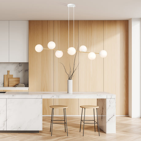 Gravity 8 WH Gold metal pendant lamp