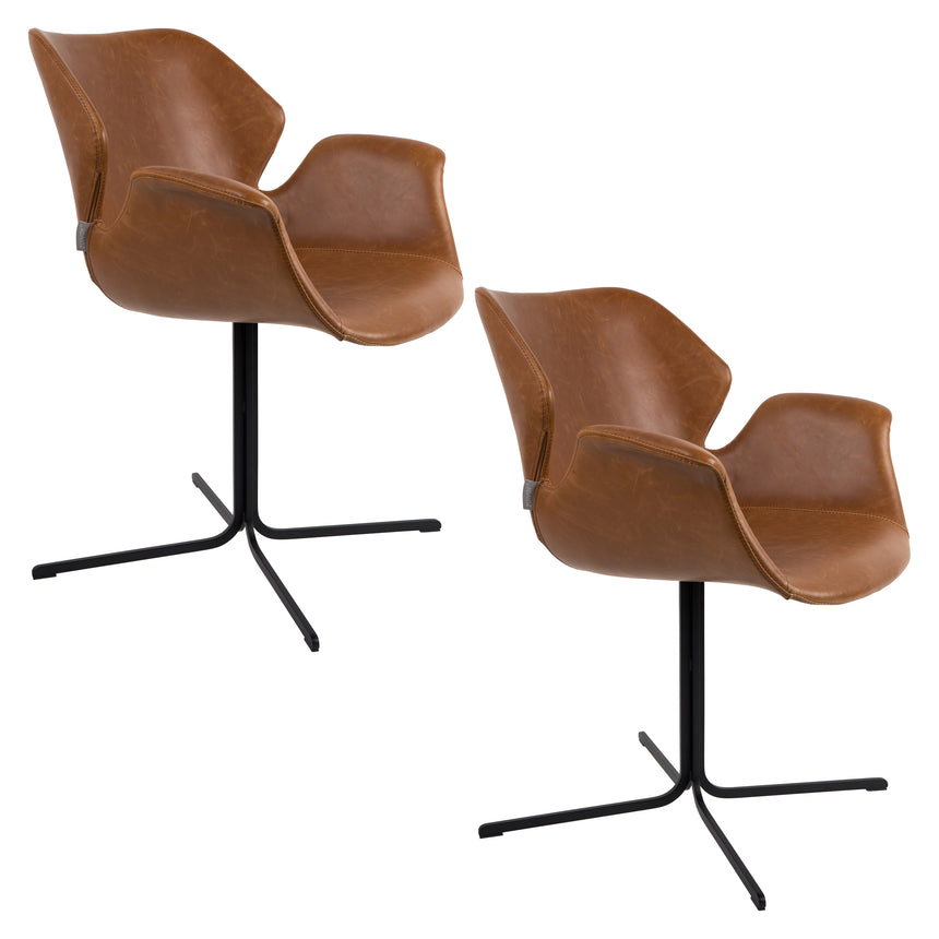 Nikki textilbőr karfás szék